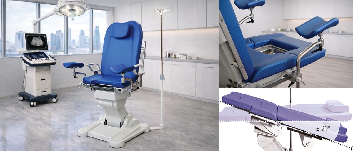 Гинекологичен стол в модерен кабинет